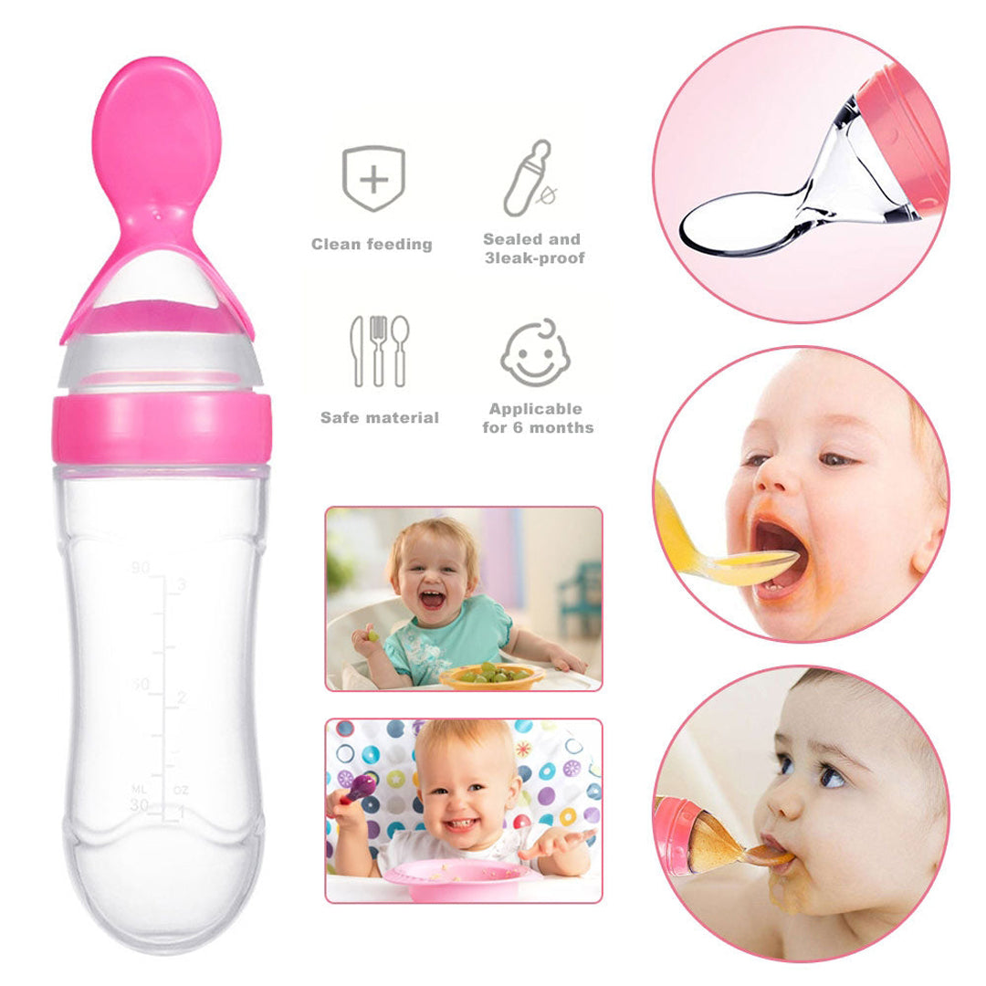 Baby Spoon Bottle Feeder Dropper Silicone Spoons for Feeding