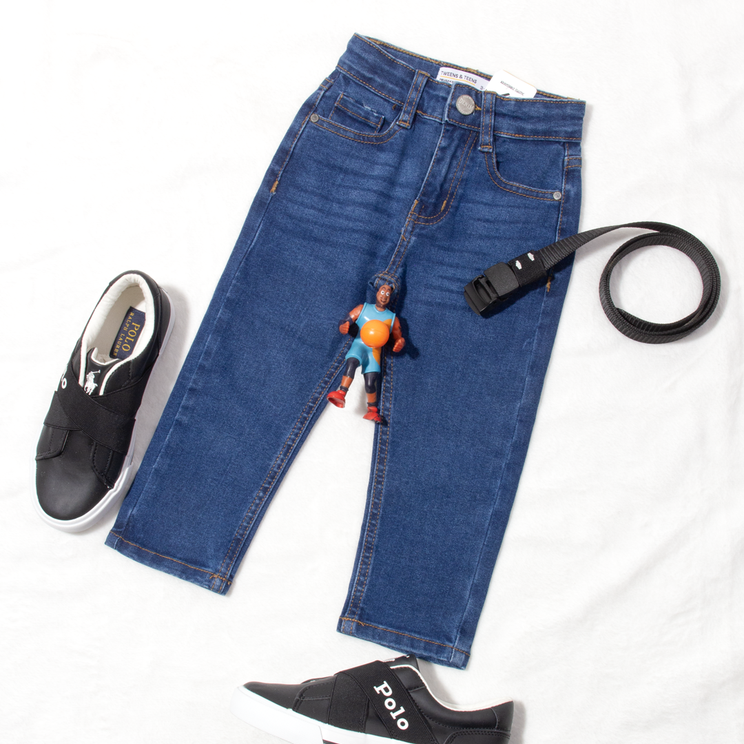 Baby Boy Dark Blue Denim Pant Hipkids.pk