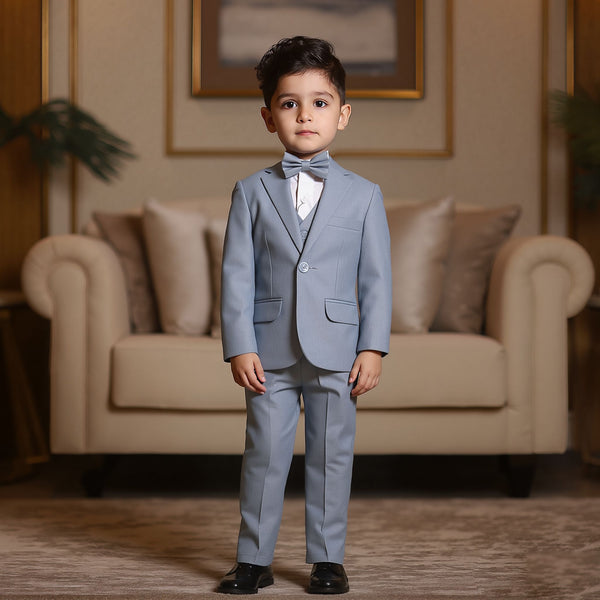 Baby Boy 4 Piece Grey Formal Suits