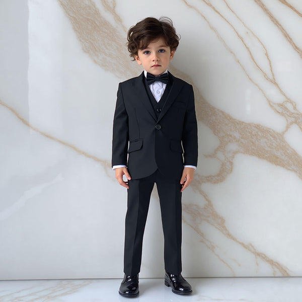 Baby Boy 4 Piece Jet Black Formal Suits