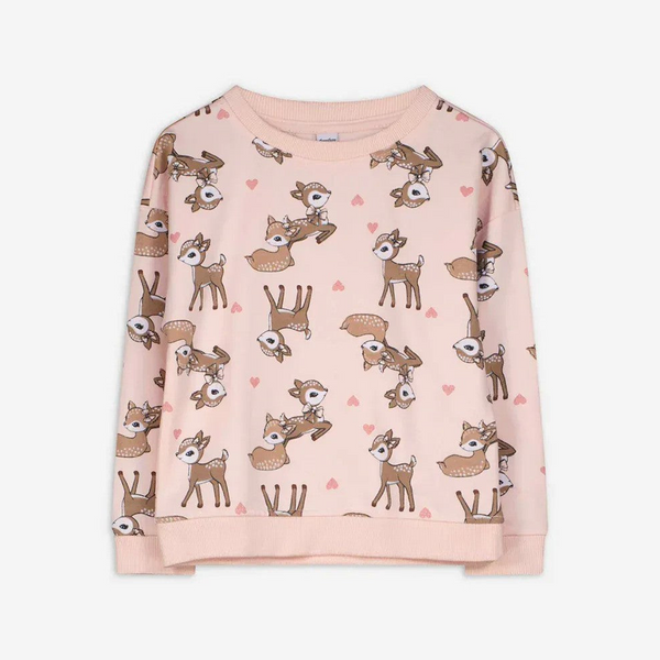 Girl Sweatshirt Deer Print