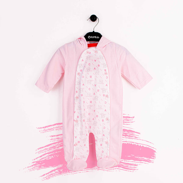 Baby Girl Pink Bear Full Romper