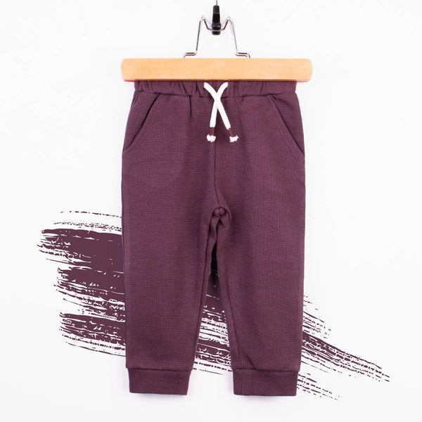 Baby Boy Burgundy Self Trouser