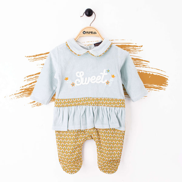 Baby Girl Sky Blue Sweet Full Romper