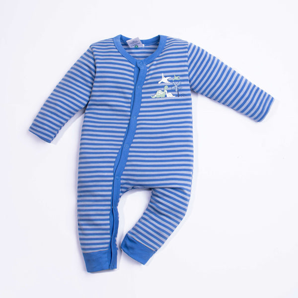 Baby Boy Blue Printed Full Romper