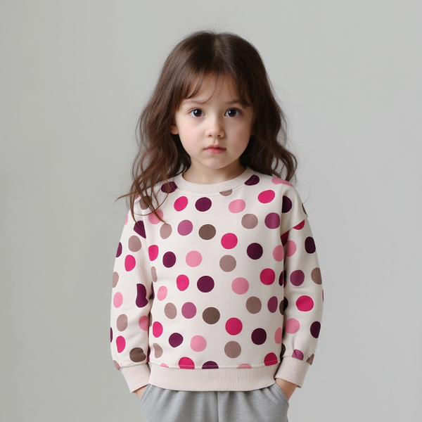 Girl Multi Polka Print Sweatshirt