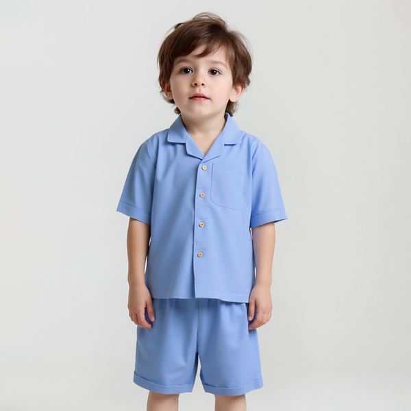Baby Boy 2 Piece Safari Suit Sky Blue