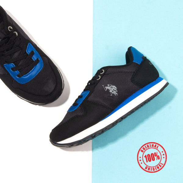 Polo Assn Kids Blue / Black Lace-up Sneakers