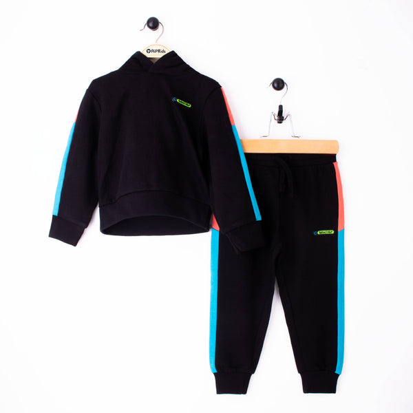 Nau-tica Boys 2 Piece Hoodie Blue Shoulder Line Track Suit