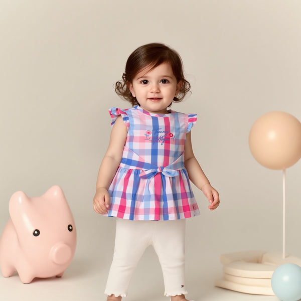 TH Baby girl 2 Piece Set Tommy Checked Print