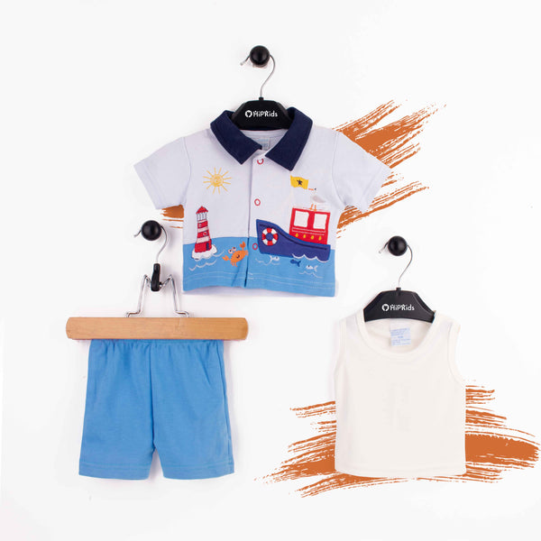 Baby Boy 3 Piece Set Boat