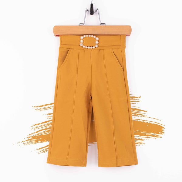 Baby Girl Mustard Fancy Clip Flapper