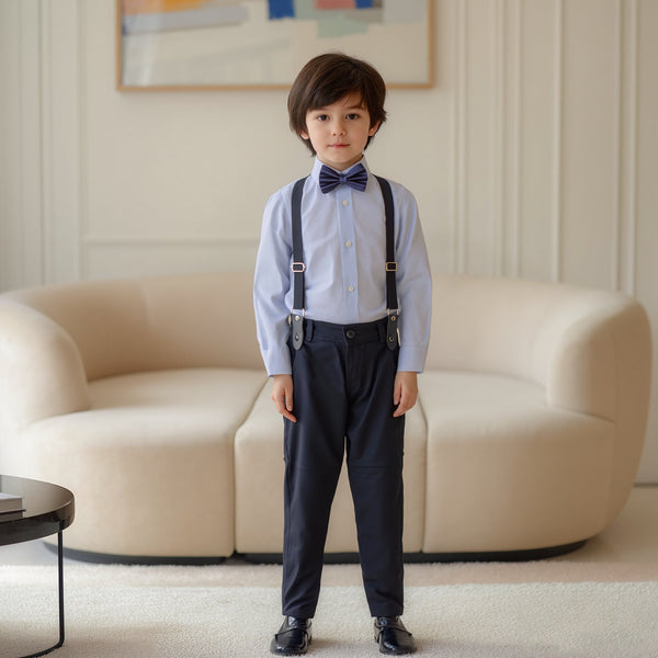 Baby Boy 4 Piece Set Sky / Navy Blue Set