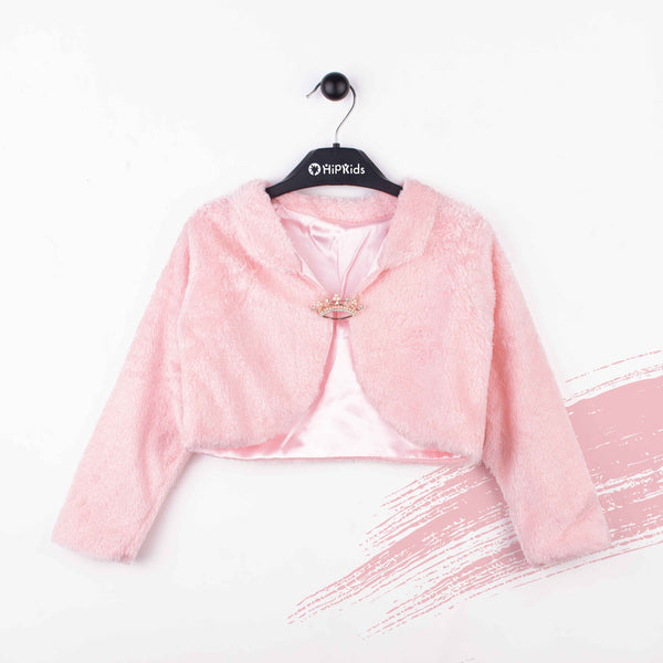 Baby Girl Pink Fur Bolero