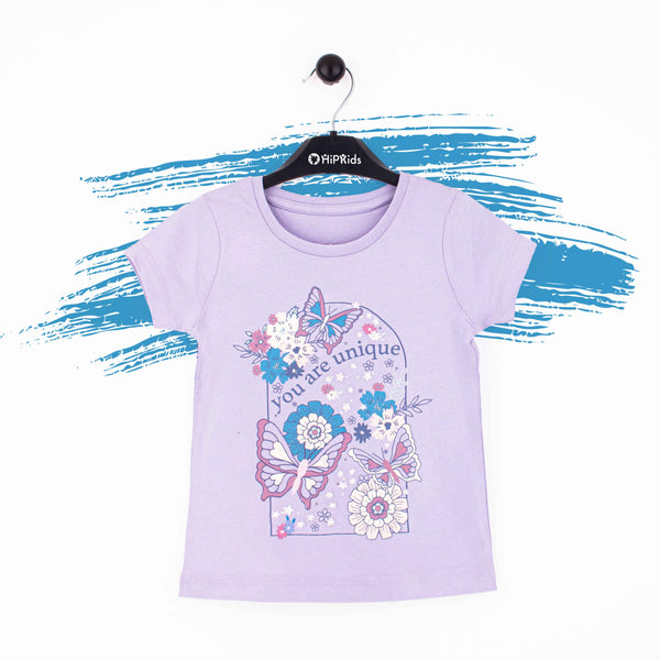 Mother-care Girl Butterfly Print T-Shirt