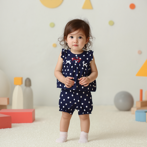Baby Girl 2 Piece Tommy Polka Dots