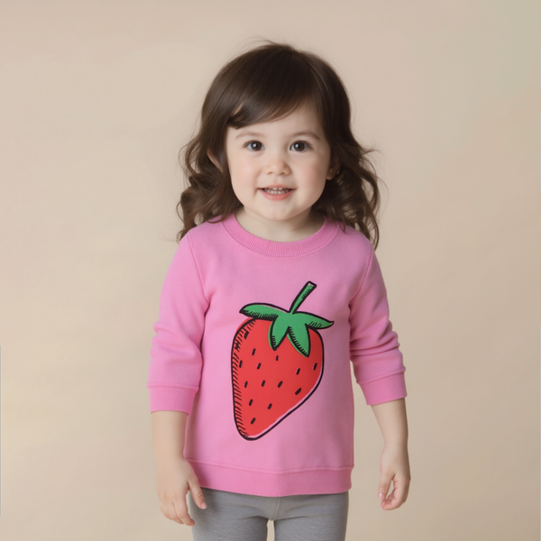 Baby Girl Sweatshirt Strawberry print