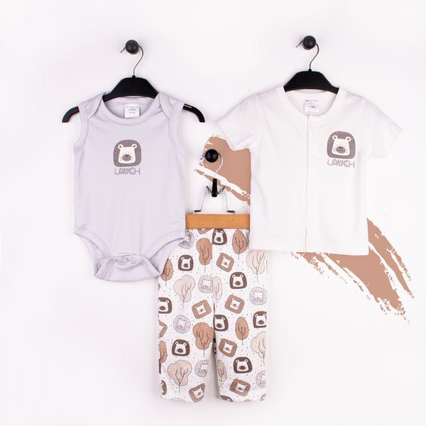 wonder- Child Baby Boy 3 piece Set Animal Face