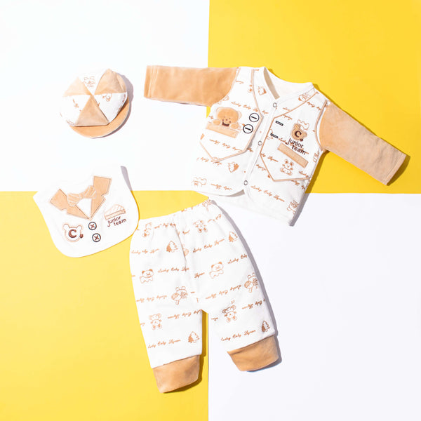 Baby Boy 4 Piece Starter Set fawn Junior Team