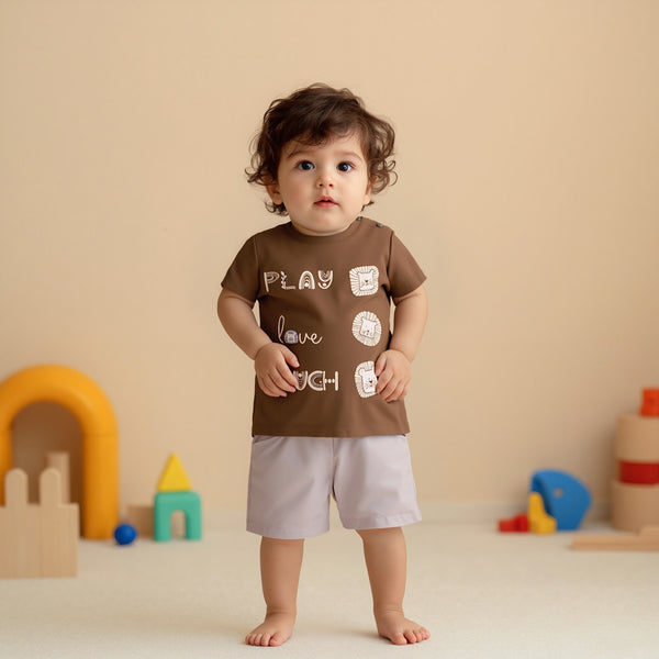 wonder-child 2 piece Set Play Love print