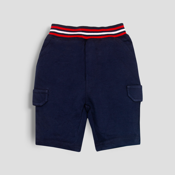 Baby Boy Navy Blue Cotton Jersey Short