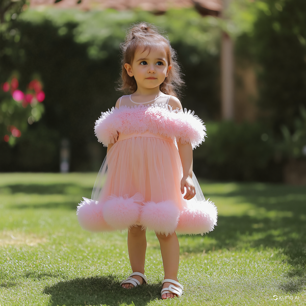 Baby Girl Pink Frills Fancy Frock