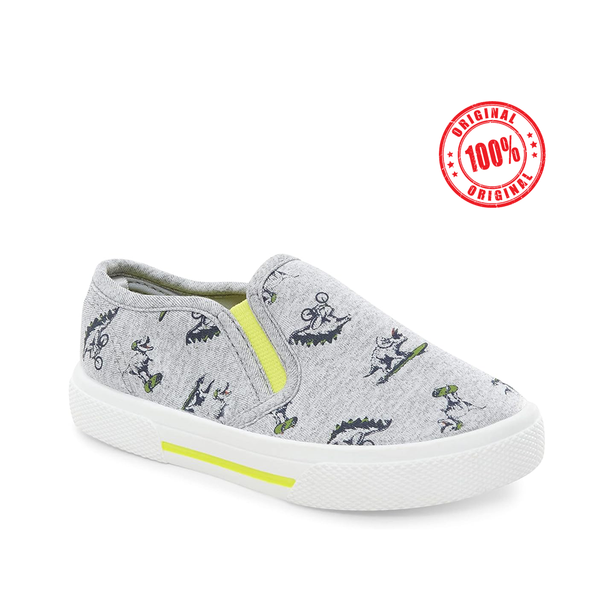 CT Boy Light Grey Dino Print Sneakers