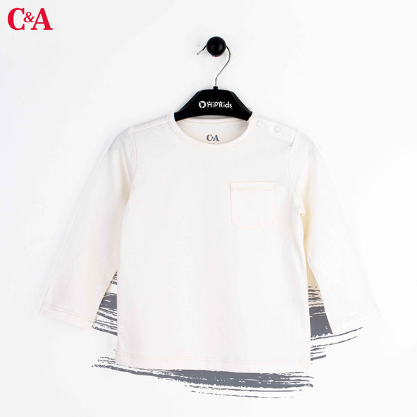 C.A Full Sleeves Off-White With Pocket Design