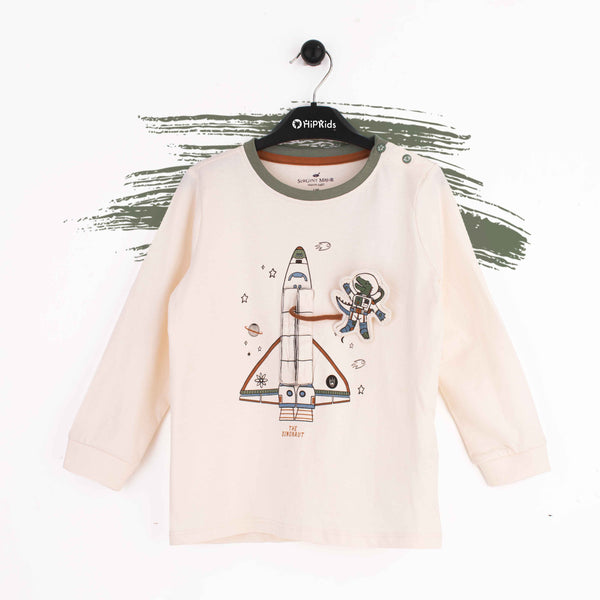 Boy Full Sleeves T-Shirt Rocket Dino