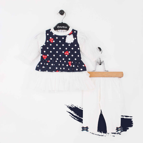 Baby Girl 2 Piece Set Fancy White Flower