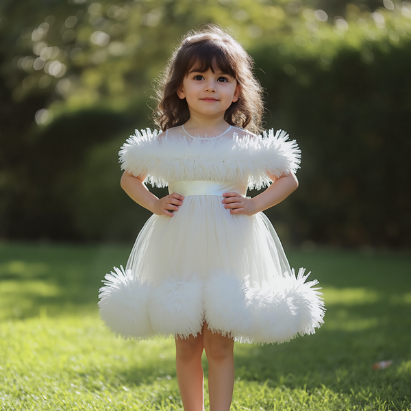 Baby Girl White Frills Fancy Frock