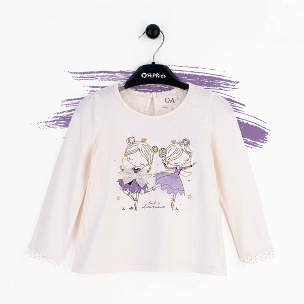 C.A Baby Girl Full sleeves T-Shirt Let's Dance