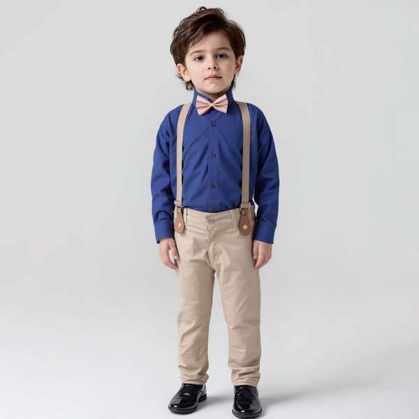 Baby Boy 4 Piece Set Blue / Skin Formal Set