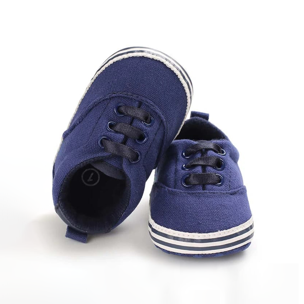 Baby Boy Navy Blue Lace-Up Shoes Pre-Walker