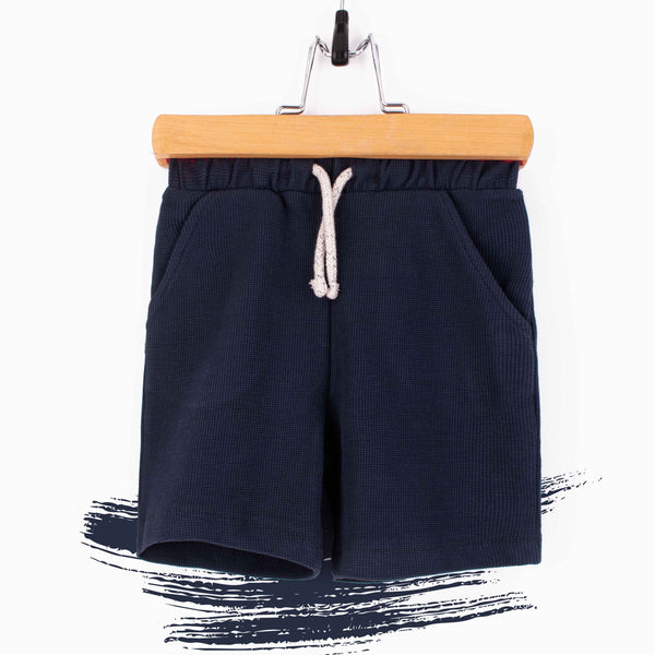 C.A Baby Boy Navy Blue Cotton Jersey Shorts