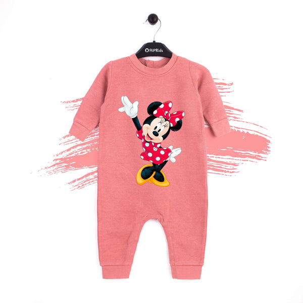 Baby Girl Full Romper Peach Minnie Mouse