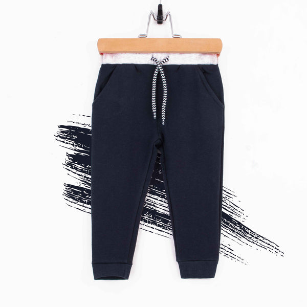 Baby Boy Navy Blue White Belt Trouser