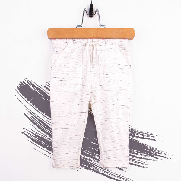 Baby boy White Grey Self Trouser