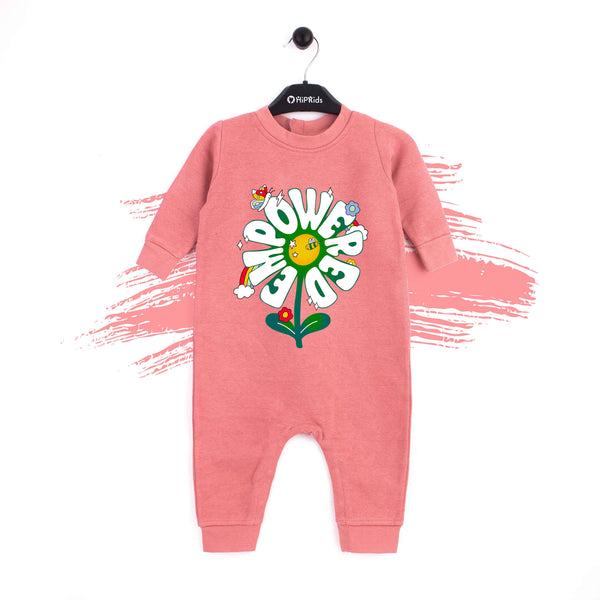 Baby Girl Full Romper Peach Flower