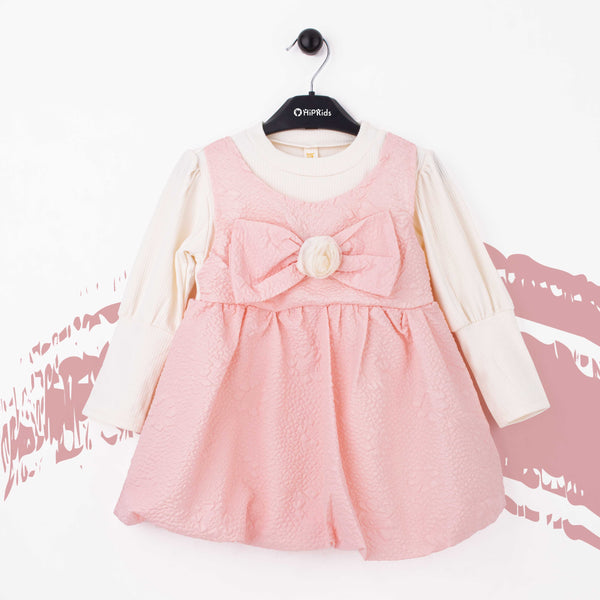 Baby Girl Pink Big Bow Frock