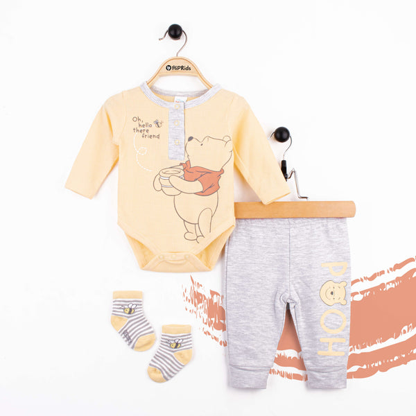 DS Baby Boy 3 Piece Set Pooh Print