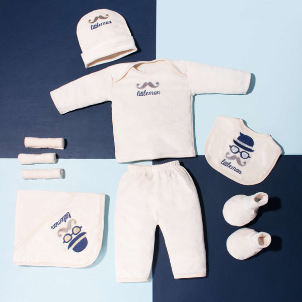 Baby Boy 9 Piece Starter Set Skin Little Man