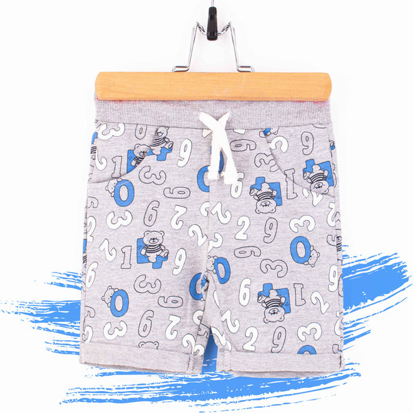 Baby Boy Grey Bear Jersey Shorts