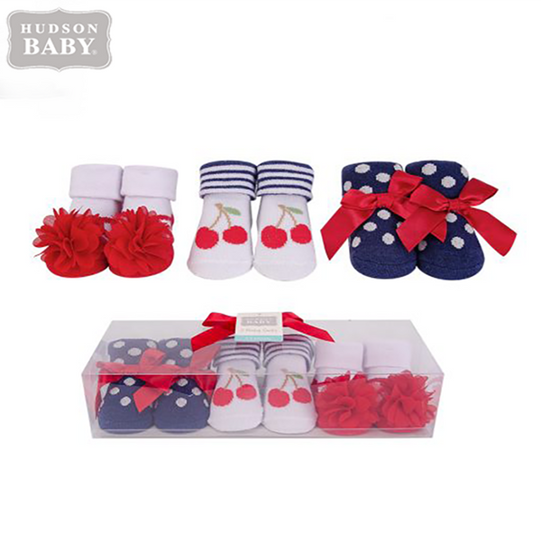 Hudson Baby 3Pk Booties Gift Set Polka Dots Print