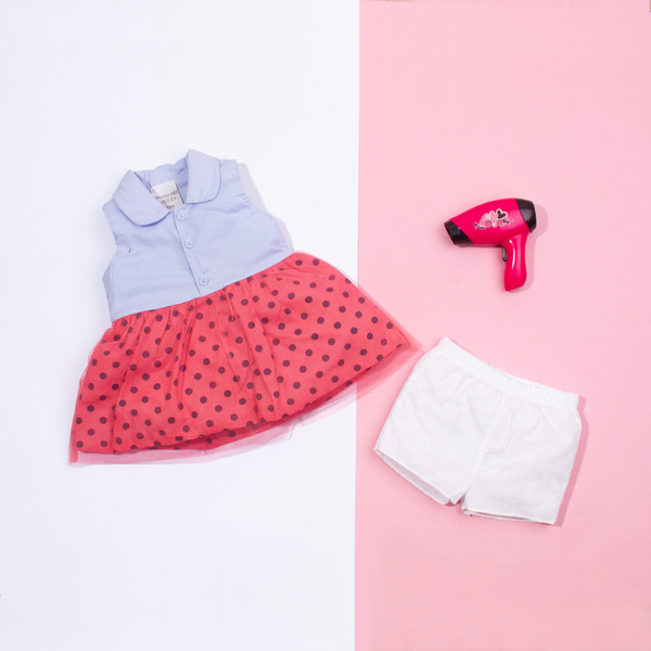 Wonder-Child Baby Girl 2 Piece Set Polka Dots Print