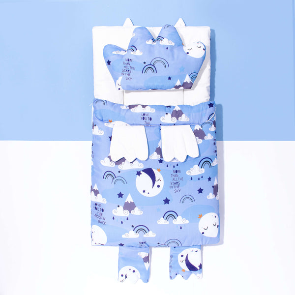 Baby Boy 2 Piece Carrynest Blue Crown Style Pillow