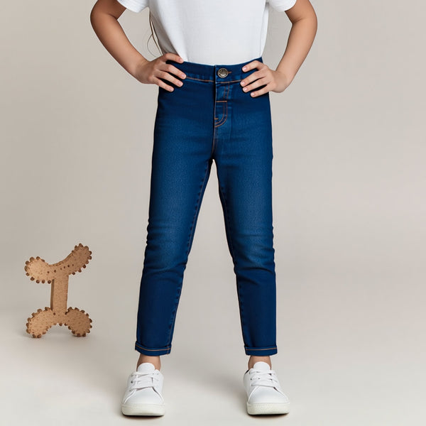 Baby Girl Dark Blue denim jagging