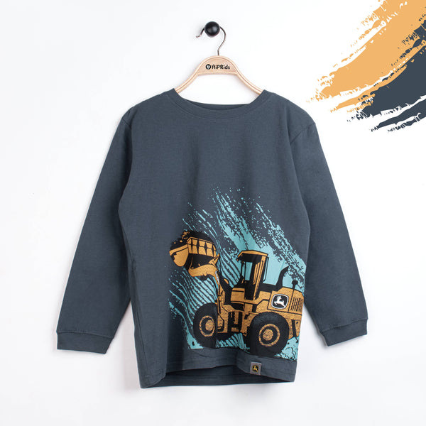 J-Deere Long Sleeve Construction Wheel Loader Wrap Print