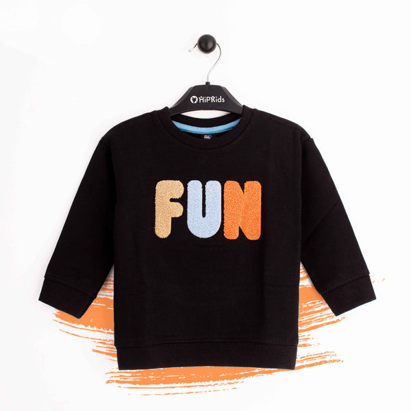 Baby Boy Multi FUN Black Sweatshirt