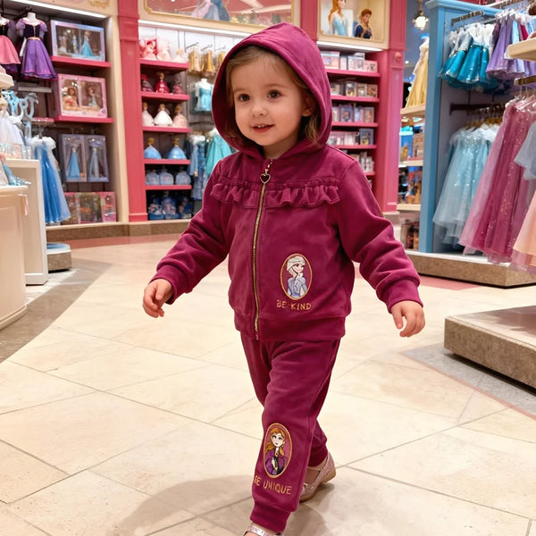 DS Baby Girl 2 Piece Frozen Be Kind Velvet Track suit